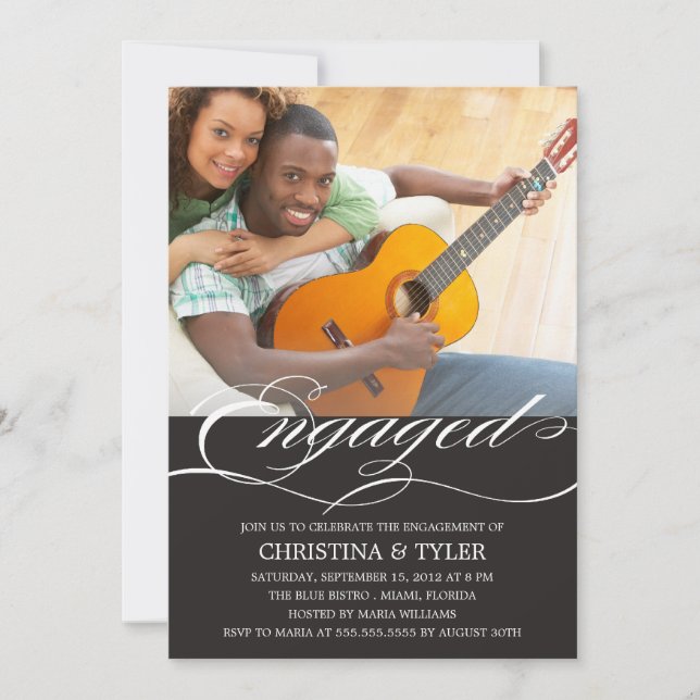 FIANCÉ! | INVITATION DU PARTI ENGAGEMENT (Devant)