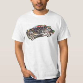 Fiat 131 Abarth Cutaway-Shirt T-Shirt