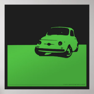 Fiat 500, 1959 - grünen Sie auf Poster