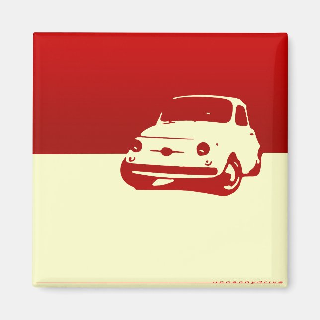 Fiat 500, 1959 - rot am Licht Magnet (Vorne)
