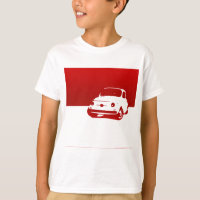 Fiat 500, 1959 - Rot auf hellen Shirts