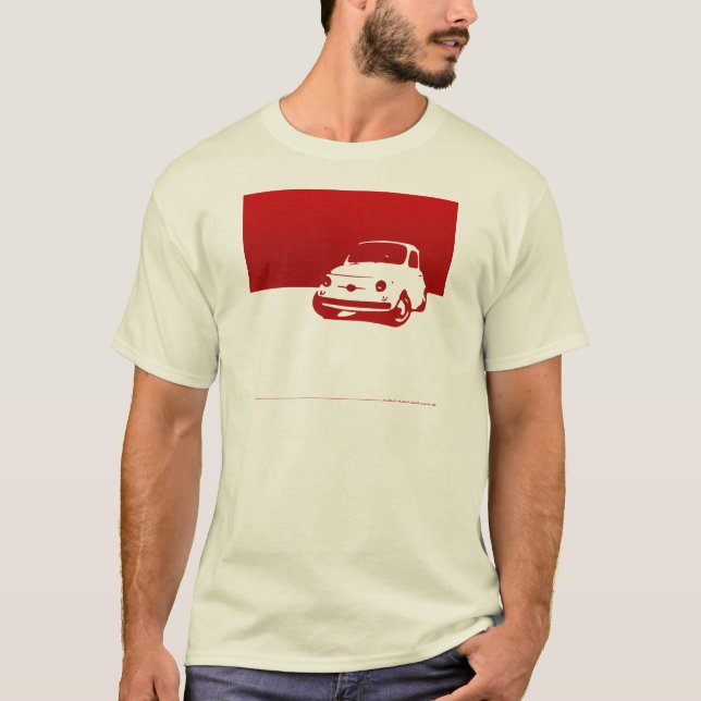 Fiat 500, 1959 - Rot auf hellen Shirts (Vorderseite)