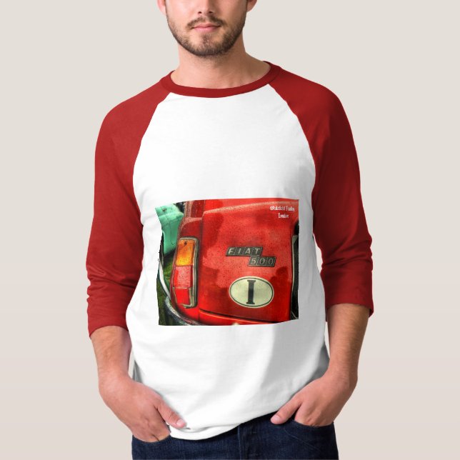 Fiat 500 3/4 Hülsen-T-Shirt T-Shirt (Vorderseite)