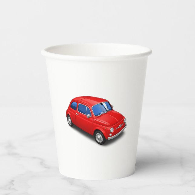 Fiat 500 Anni 80 Pappbecher (Vorderseite)