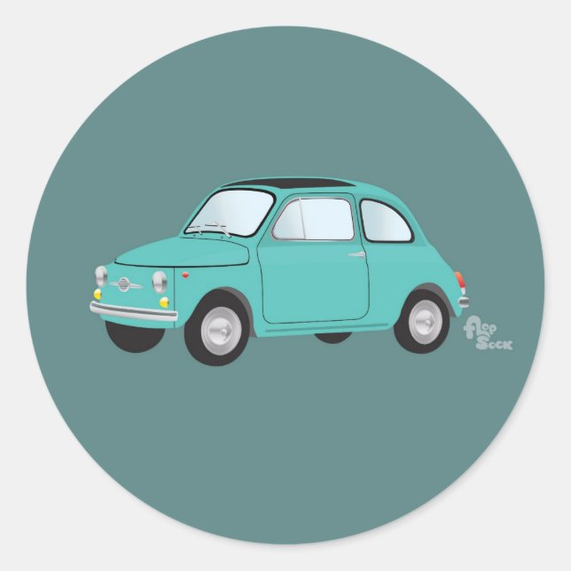 Fiat 500 Aufkleber (Vorderseite)