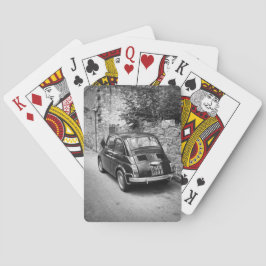 FIAT 500 Auto in Schwarz-Weiß Spielkarten