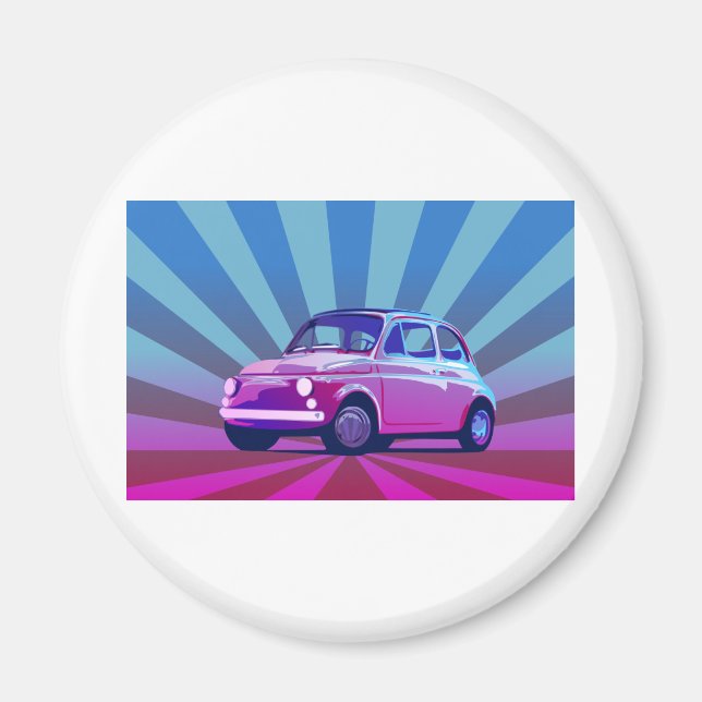Fiat 500 Bunt Magnet (Vorne)