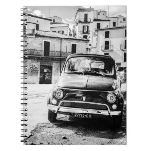 Fiat 500, Cinquecento in Italien, klassisches Auto Notizblock