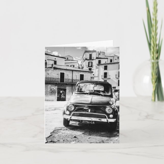Fiat 500, cinquecento in Italien, klassisches Karte (Vorderseite)