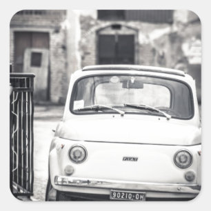 Fiat 500, Cinquecento in Italien Quadratischer Aufkleber