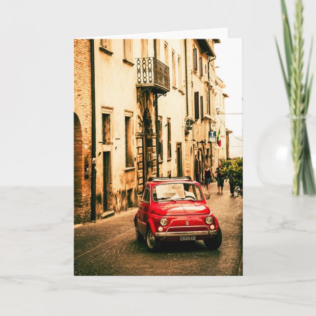 Fiat 500 Cinquecento in Umbrien, Italien Karte (Vorderseite)