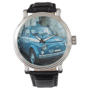 Fiat 500 Cinquecento Police in Rom, Italien, Uhr