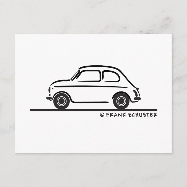 Fiat 500 Cinquecento Postkarte (Vorderseite)