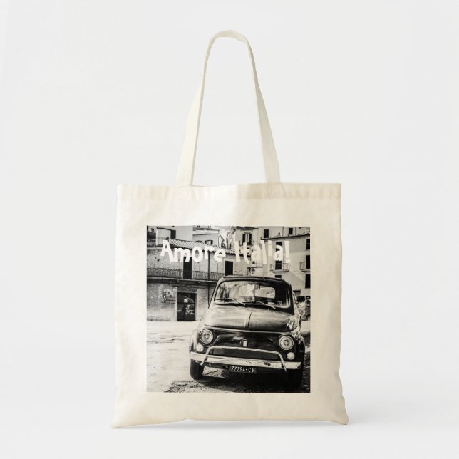 Fiat 500 in den Retro Reisegeschenken Italiens Tragetasche (Vorne)