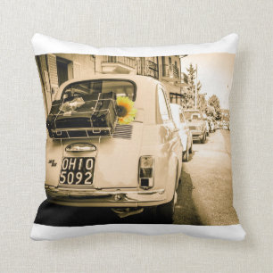 Fiat 500 in Italien, klassisches Auto, Kissen, Kissen