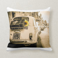 Fiat 500 in Italien, Oldtimer, Kissen, Polster