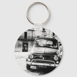 Fiat 500 in Italien Retro-Reisegeschenke Schlüsselanhänger