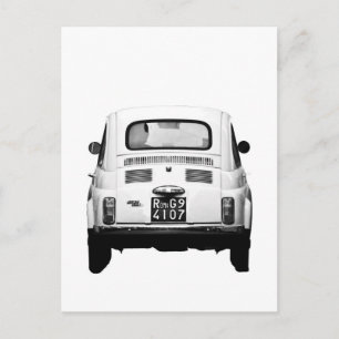 Fiat 500 in Rom, Italien Postkarte