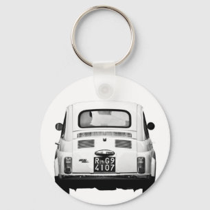 Fiat 500 in Rom, Italien. Schlüsselanhänger
