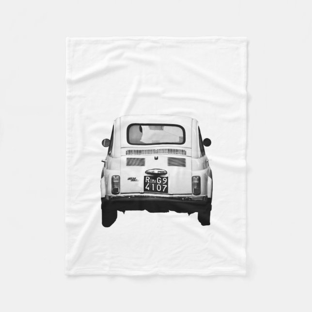 Fiat 500, Italien, Fleece-Decke Oldtimer Fleecedecke (Vorderseite)
