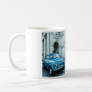 Fiat 500 Police car, Cinquecento in Italien Kaffeetasse