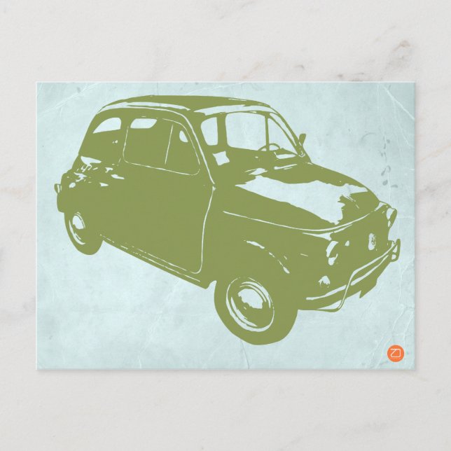 Fiat 500 postkarte (Vorderseite)