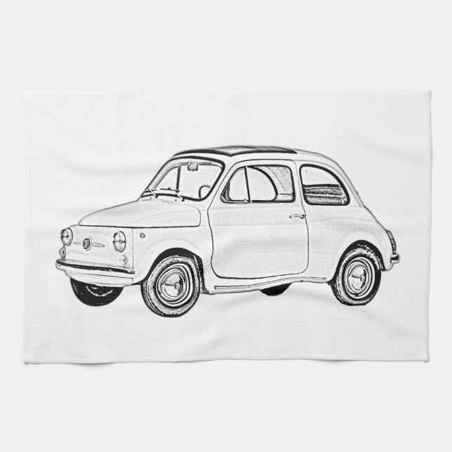 Fiat 500 Topolino Handtuch (Horizontal)