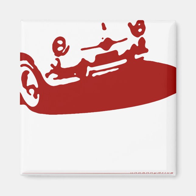 Fiat 600 Detail - Dunkelrot bei Licht Magnet (Vorne)