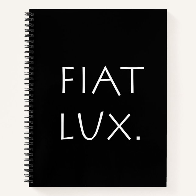 Fiat Lux Notizbuch (Vorderseite)