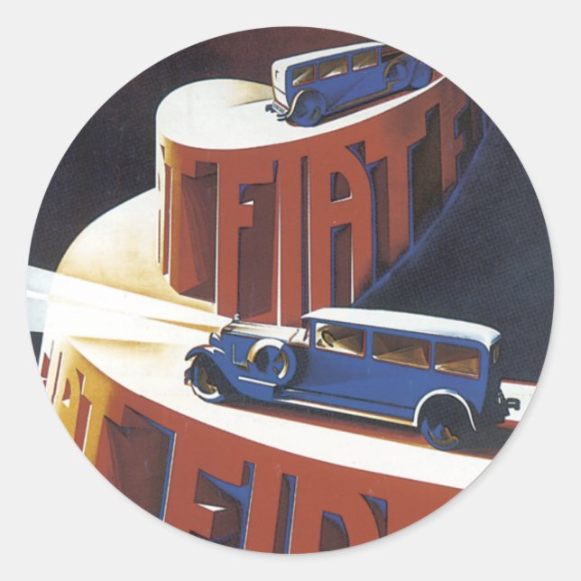 Fiat Runder Aufkleber (Vorderseite)