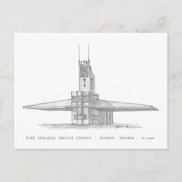 Fiat Tagliero Service Station, Asmara, Eritrea Postkarte