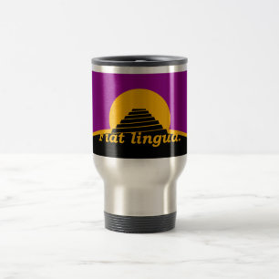FiatLingua auf Flaggen-Reise-Tasse Reisebecher