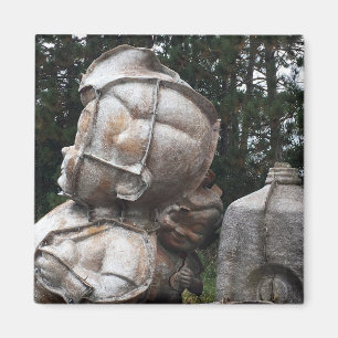 Fiberglas Friedhof Großer Junge und Milchkarton Magnet