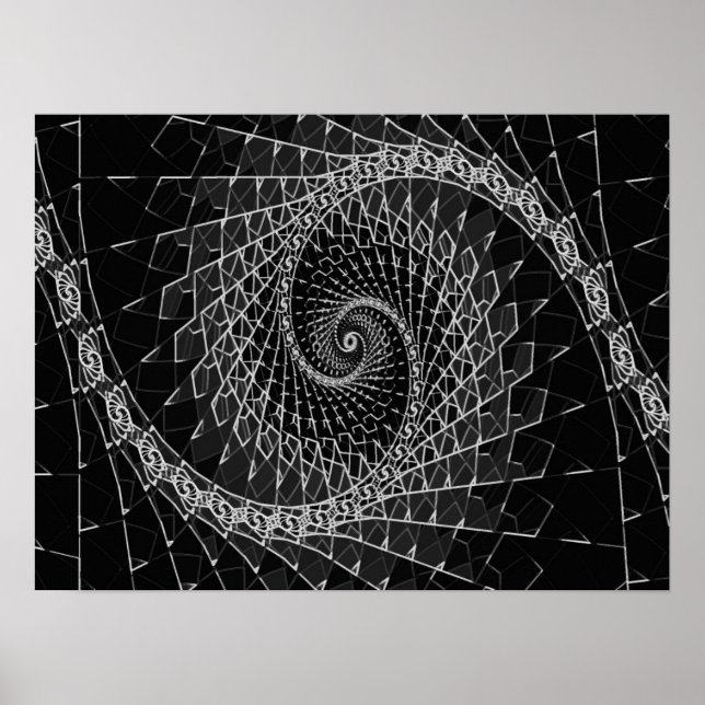 Fibonacci Black, Poster (Vorne)