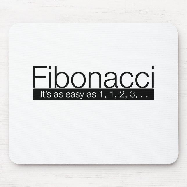 Fibonacci - es ist so einfach wie 1, 2, 3. mousepad (Vorne)