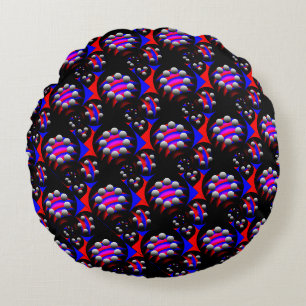 Fibonacci "Fish Black" von Kenneth Yoncich Rundes Kissen