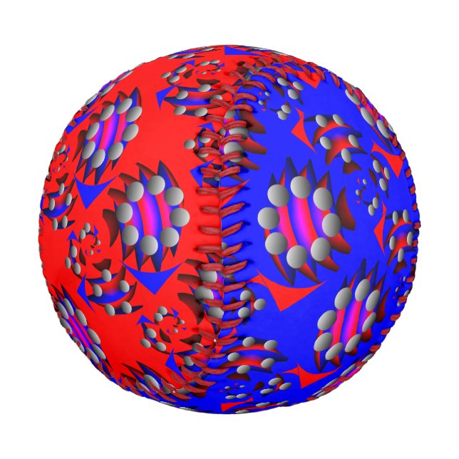 Fibonacci "Fish" von Kenneth Yoncich Baseball (Schrägansicht)