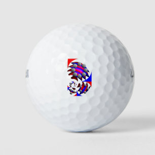 Fibonacci "Fish" von Kenneth Yoncich Golfball
