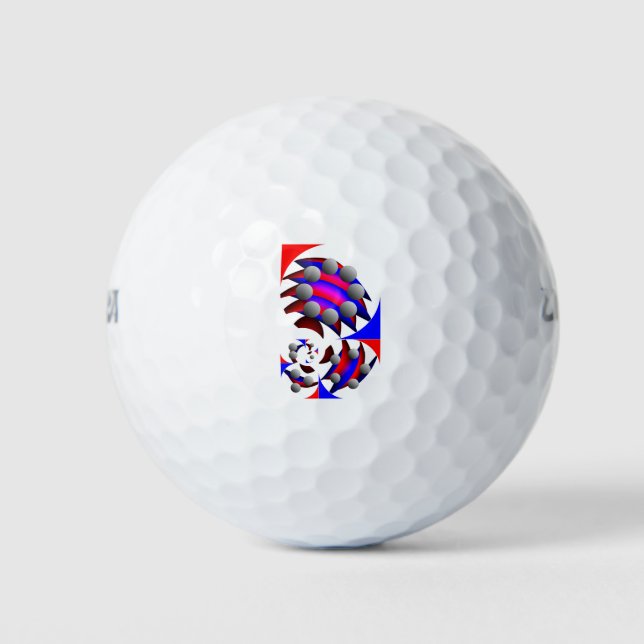 Fibonacci "Fish" von Kenneth Yoncich Golfball (Vorderseite)