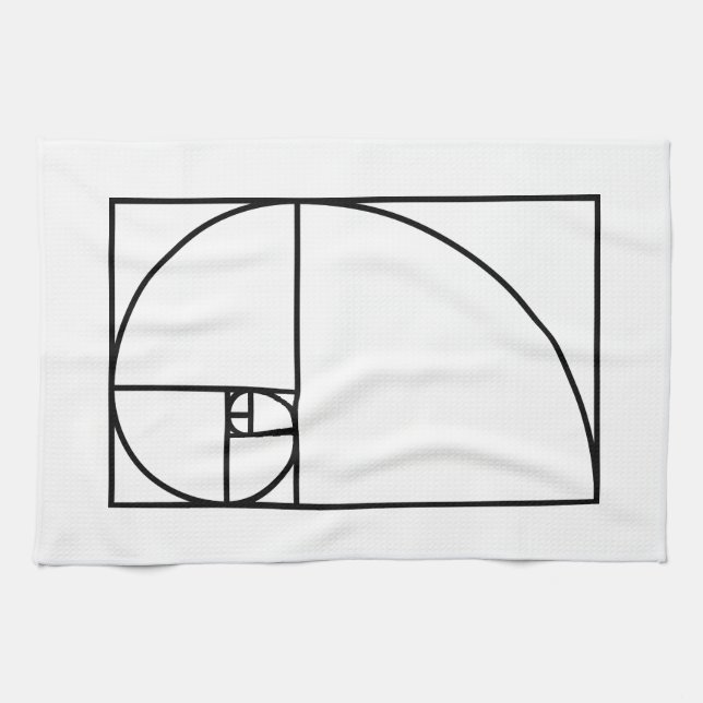 Fibonacci golden ratio - einzigartige mathematisch geschirrtuch (Horizontal)