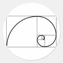Fibonacci Ratio Runder Aufkleber