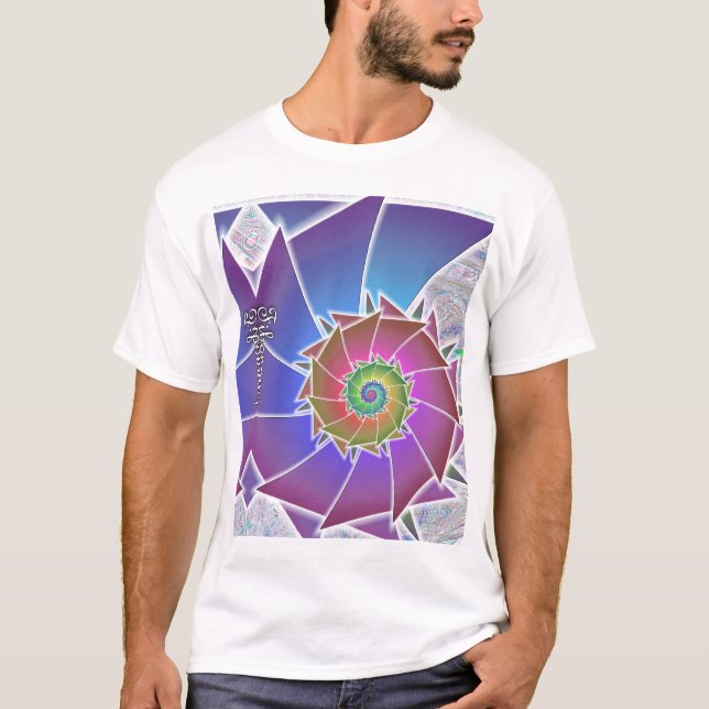 Fibonacci-Regenbogen Spiralism Shirt (Vorderseite)