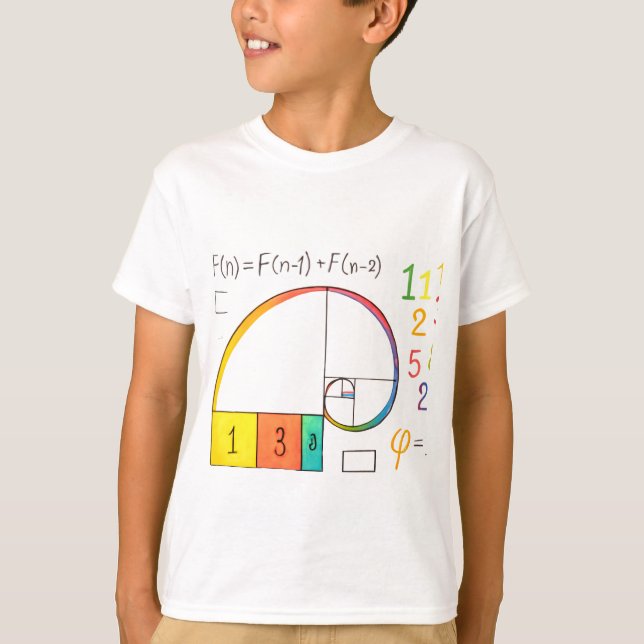 Fibonacci Sequence & Golden Ratio Math T - Shirt (Vorderseite)