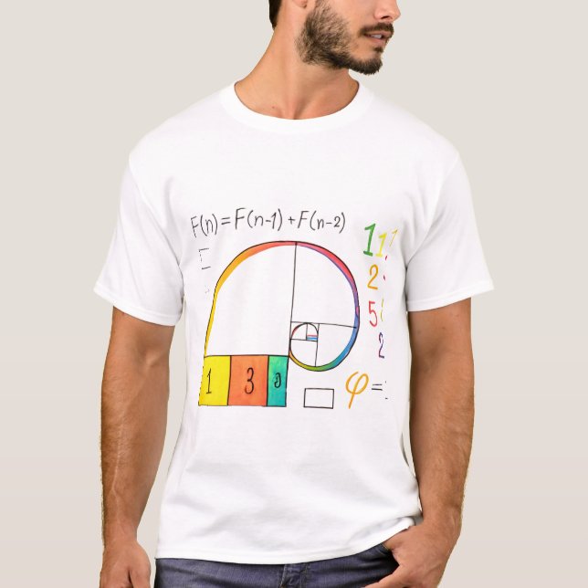 Fibonacci Sequence & Golden Ratio Math T - Shirt (Vorderseite)
