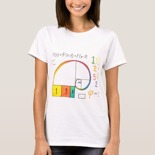 Fibonacci Sequence & Golden Ratio Math T - Shirt (Vorderseite)