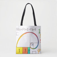 Fibonacci Sequence & Golden Ratio Math Tote Bag