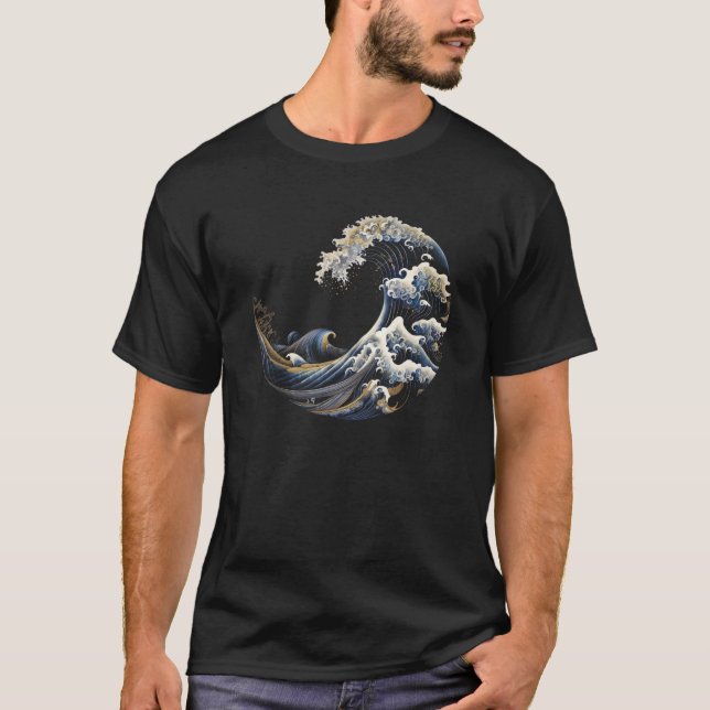 Fibonacci Sequence Kanagawa Wave T-Shirt (Vorderseite)