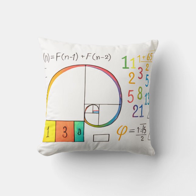 Fibonacci Sequence Math Pillow Kissen (Vorderseite)