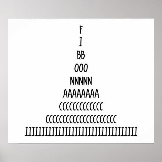 Fibonacci Sequence Poster (Vorne)