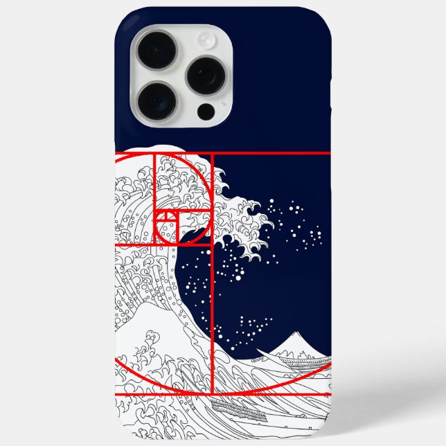 Fibonacci-Sequenz und die große Welle Case-Mate iPhone Hülle (Rückseite)